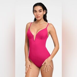 Popilush Shapewear Plunging V Slimming One-Piece Swimsuit Large